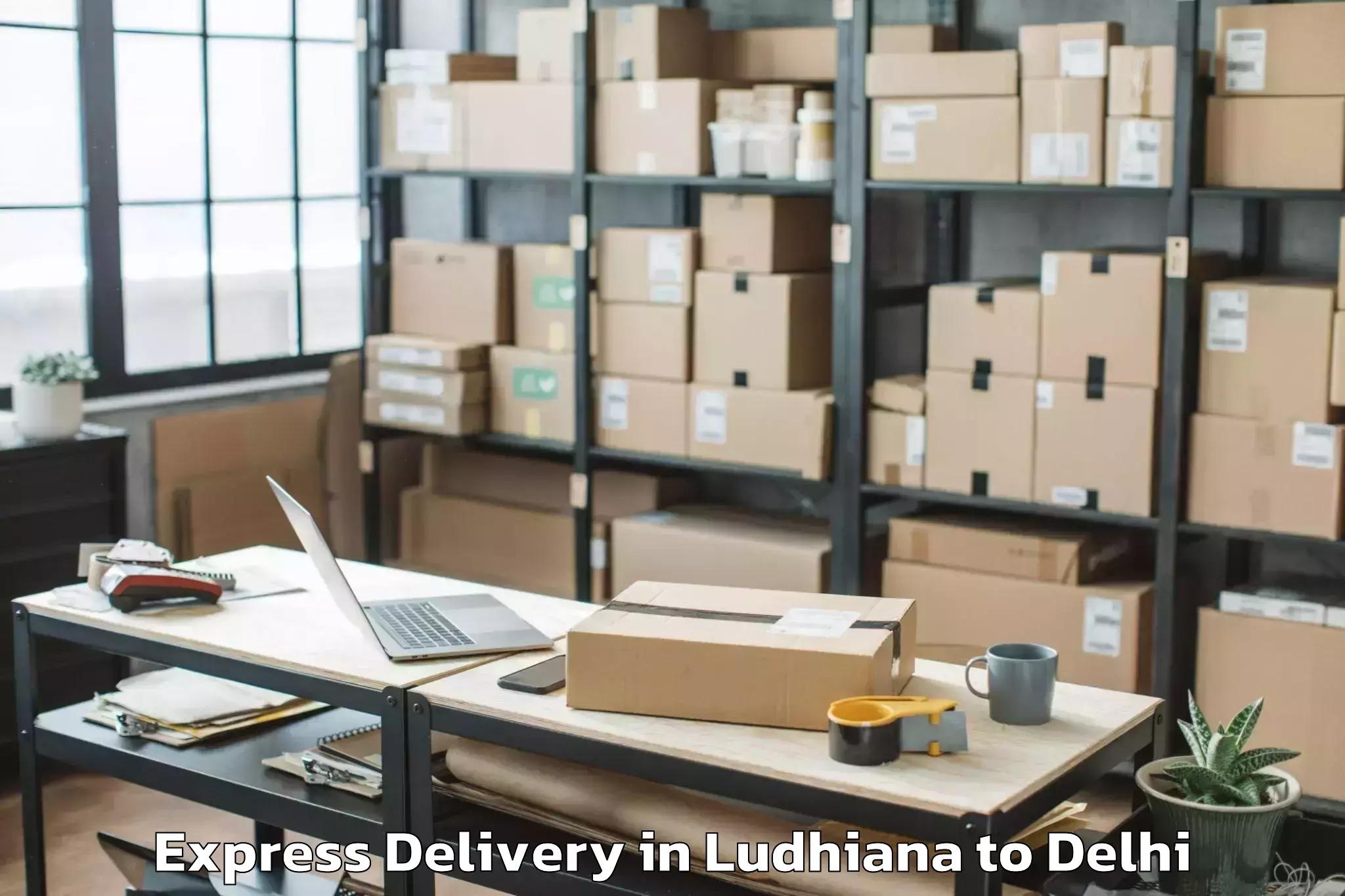 Quality Ludhiana to Jhilmil Express Delivery